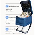 thumbnail image 3 of Bolsa de zapatos de viaje con 3 compartimentos, impermeable, a prueba de polvo, organizador de bolsas de zapatos de viaje portátil, organizador para uso diario (paquete de 2, 2 tamaños), 3 of 8