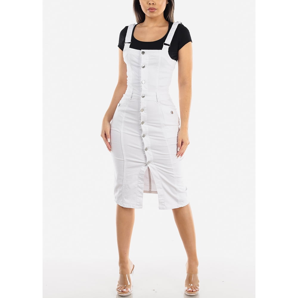 overall dress button up