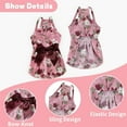 thumbnail image 6 of 2 Pieces Dog Dress Girl Bowknot Floral Dress Cute Rosette Dog Sundress Dog Princess Dresses for Small Pet Puppy Dogs and Cats (Flower Pattern,L), 6 of 8