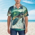 thumbnail image 4 of Lsque Watercolor Turtle1 pattern Hawaiian Shirt for Men, Unisex Summer Beach Casual Short Sleeve Button Down Shirts-XX-Large, 4 of 9