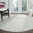 thumbnail image 2 of SAFAVIEH Natura Tracery Geometric Area Rug, Silver/Ivory, 4' x 4' Round, 2 of 8