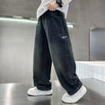 thumbnail image 5 of JUMEYU Jeans for Boys Boys' Stretch Slim Straight Leg Denim Jean Size 13-14 (Black,13-14 Years), 5 of 9