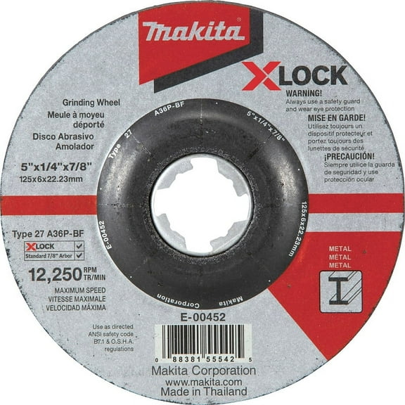 Makita X-LOCK Type 27 5 In. x 1/4 In. x 7/8 In. Metal Grinding Cut-Off Wheel