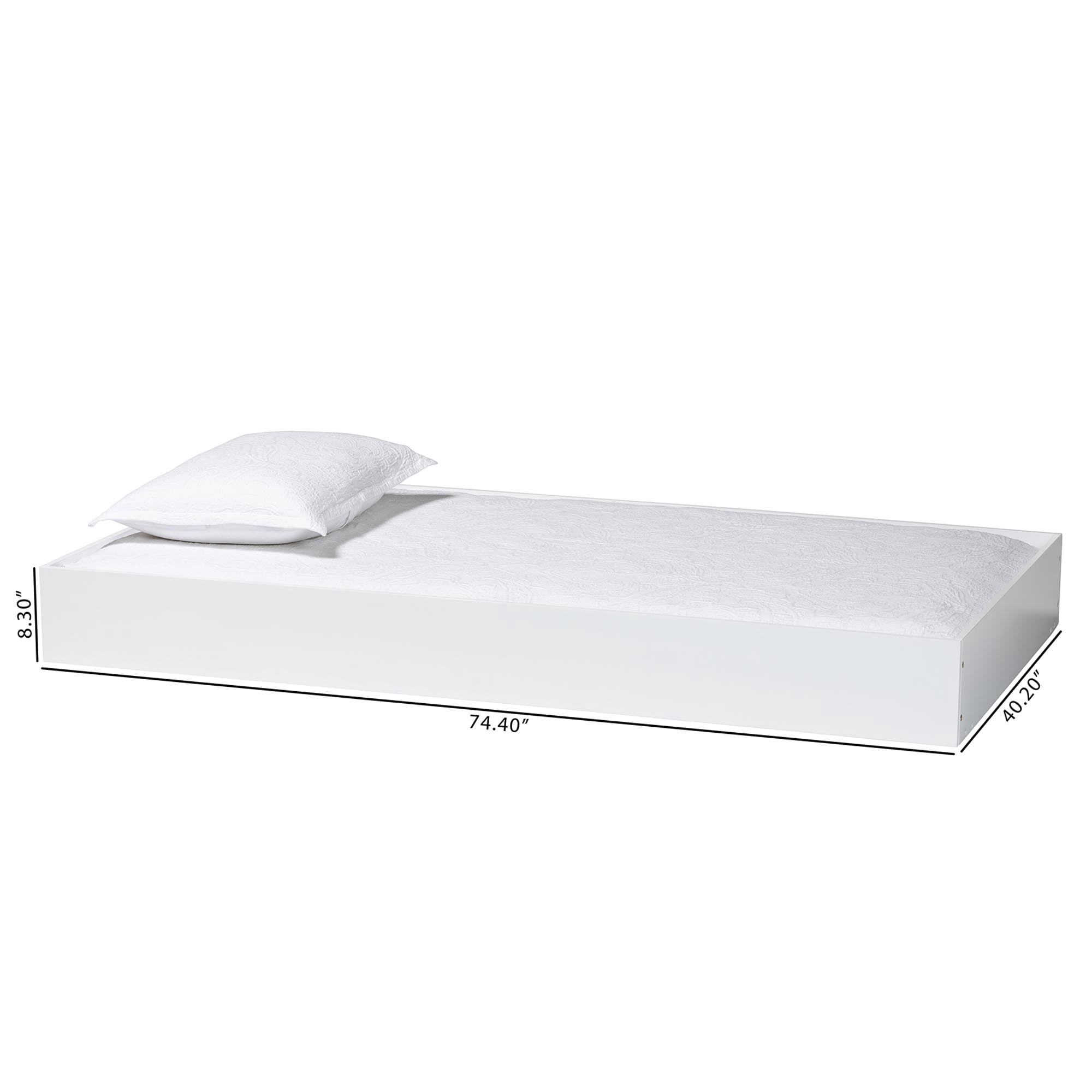 Baxton Studio Roni Modern Trundle, Twin, White