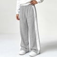 thumbnail image 5 of Edvintorg Girls Sweatpants Color Block Elastic Waisted Casual Jogger Fleece Loose Wide Leg Workout Pant with Pocket Clothes for Teen Girls Size 5-15, 5 of 9