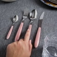 thumbnail image 3 of ARIMI Nilu Ensemble de Coutellerie Italienne en Acier Inoxydable 24 Pcs - Service pour 6 - Poignée Rose, 3 of 4