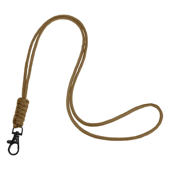 Uxcell 1-Pack Lanyards for ID Badges, Brown Adjustable Keychain Long Key Neck Lanyard Strap with Lobster Clasp ID Holder Folder