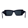 thumbnail image 4 of Womens Diamond Cut Beveled Mod Plastic Rectangle Sunglasses Navy Black, 4 of 4