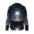 thumbnail image 2 of Goofa Peggy's Cove Lighthouse Printed Women's UPF 50+ Sun Protection Hoodie Jacket Lightweight Long Sleeve Sun Shirt for Women with Pocket Hiking Outdoor-, 2 of 9