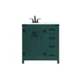 thumbnail image 3 of Elegant Decor Grant 32" Aluminum MDF Single Bathroom Vanity in Green, 3 of 8