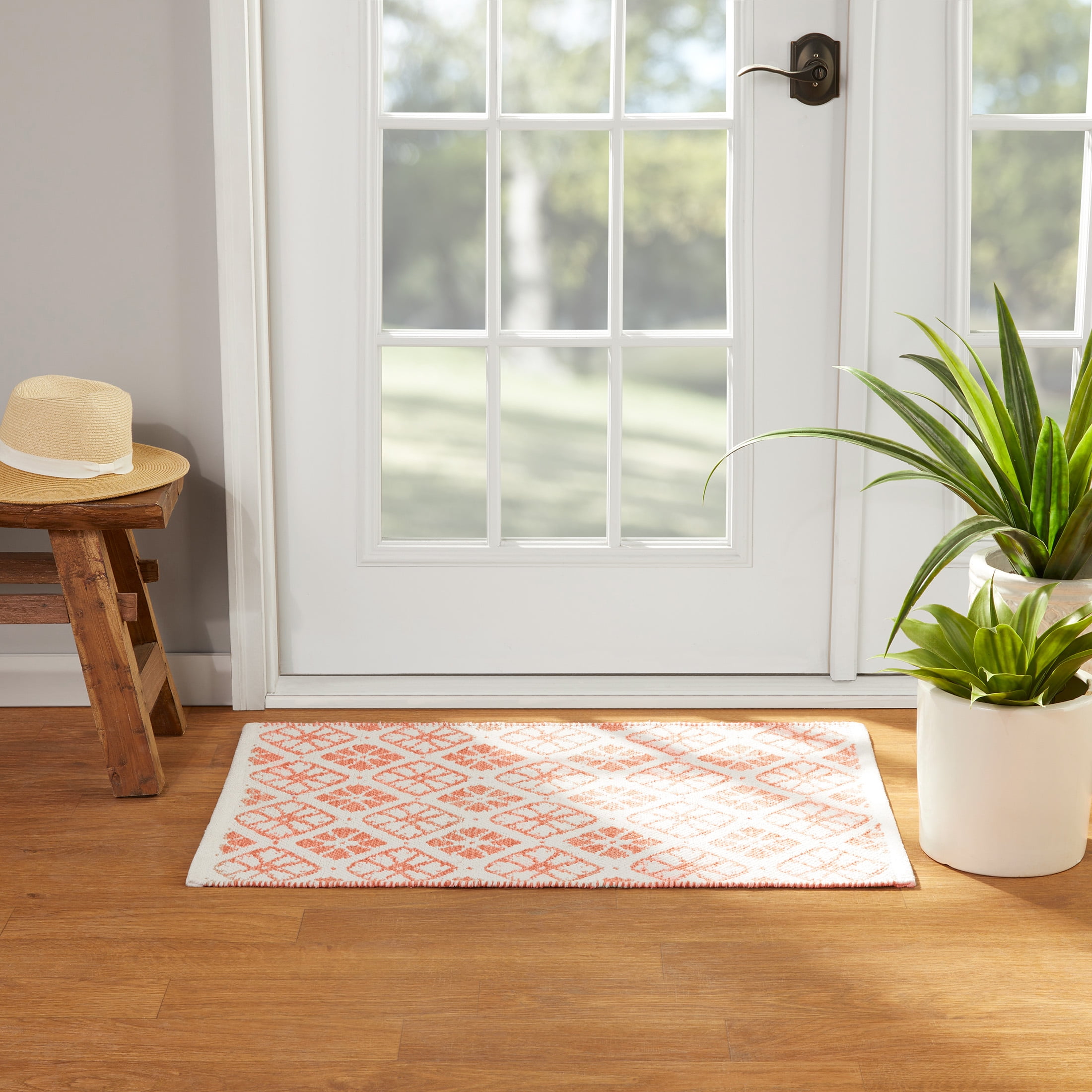Mainstays by Becky G. & Alejandra Indoor Accent Rug, Orange Tile, 24" x 36"