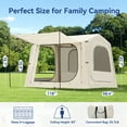 thumbnail image 5 of Slsy Inflatable Camping Tent, 6-8 Person Family Waterproof SUV Tents with Pump, Easy Setup Blow Up Tents with 2 Awnings, Glamping Tents Large Vestibule, 118" L x 98.4" W x 70.9" H, 5 of 10
