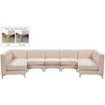 thumbnail image 4 of Meridian Furniture Alina Sectionnel Modulaire en Velours Rose, 4 of 14