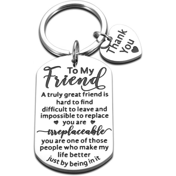 Gift for Best Friend Women Men Friendship Gift for Him Her Christmas Birthday Graduation Gift for Friend Sentimental Keychain To My Friend Gift Thank You Gift for Friend Coworker Bestie Sister