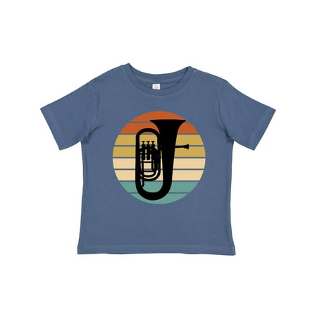 

Inktastic Tuba Music Retro Sunset Silhouette Gift Toddler Boy or Toddler Girl T-Shirt