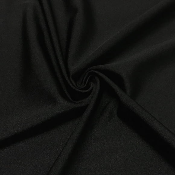 Shiny Milliskin Nylon Spandex Fabric 4 Way Stretch 58" Wide Sold by The Yard Many Colors (Black)