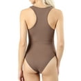 thumbnail image 2 of Women Basic Solid Soft Stretchy Sleeveless Tank Top Bodysuit Leotard (S-XL), 2 of 3