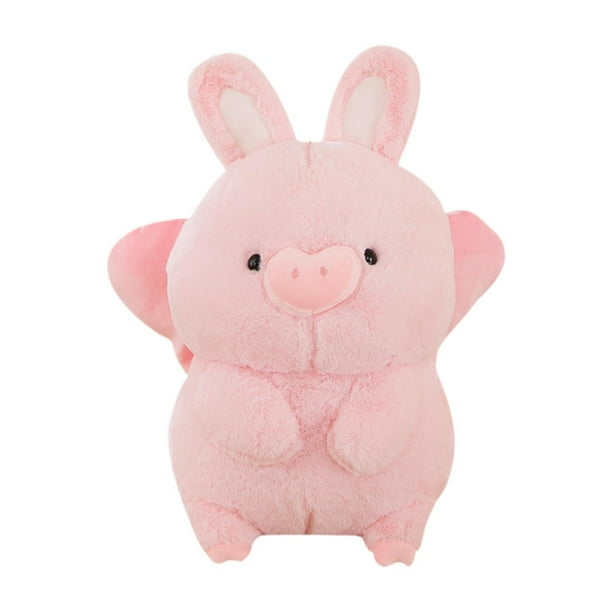 Animal de peluche de cerdo, juguete de peluche de 17,7 pulgadas, Ángel de peluche, recuerdo de fiesta, cerdito abrazador, animal de peluche para novia