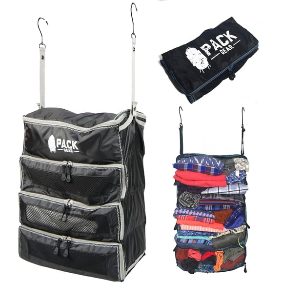 Paquete organizador para colgar como equipaje de mano, Gear Fitted, negro