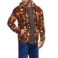 thumbnail image 2 of Kdxio Warm Forest Plants and Deer Print Men Hoodies Casual Hoodies for Men with Zip Pockets Full Zip Long Sleeve Sweatshirt Sports Hooded Jacket-Small, 2 of 5