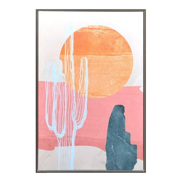 Gild Design House Canvas/Plastic Wild Badlands Hand Painted Giclee in White/Pink
