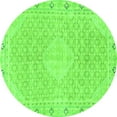 thumbnail image 1 of Ahgly Company Indoor Round Abstract Green Modern Area Rugs, 5' Round, 1 of 4