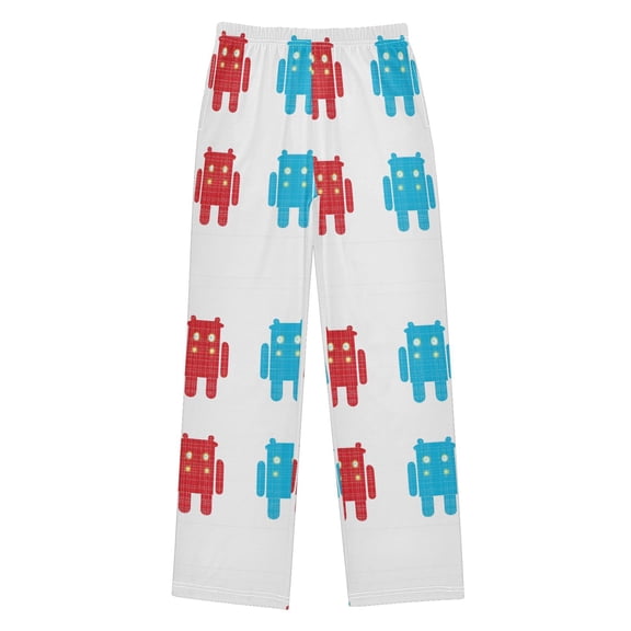Robot Pattern Pajama Pants Soft Lightweight Lounge Pants Bottoms Sleep Pants Warm Comfy