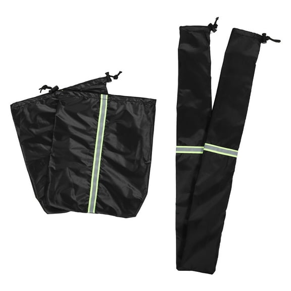 Homoyoyo 4-Piece Black Car Windshield Cover with Side Mirror , Easy Install, Weather Resistant Sun and Snow Shield