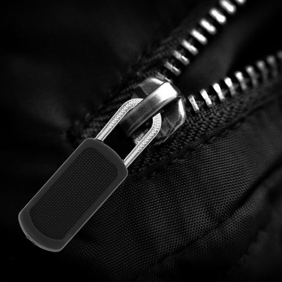 ULTNICE 10Set Zipper Extender for Luggage Repair Black Metal Zipper Pull