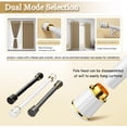 thumbnail image 4 of 16-197 Inch Extendable Curtain Rod Tension Rod Rustproof For Hanging And Moving Shower Curtain No Drilling/Anti-slip/Rustproof (Carbonizedcolor : Gray, Size : 122""-158""), 4 of 8