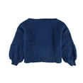 thumbnail image 2 of bar III Womens Bishop Sleeve Pullover Sweater, Blue, Large, 2 of 2