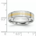 thumbnail image 6 of Cobalt 14k Gold Inlay Satin and Polished 6mm Band, 6 of 7