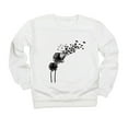 thumbnail image 4 of Baqcunre Women's Dandelion Print Long Sleeve Casual Fashion Hoodie Top Womens Tops Crewneck Sweatshirts Graphic Sweatshirts for Women Womens Sweatshirt White 3Xl, 4 of 4