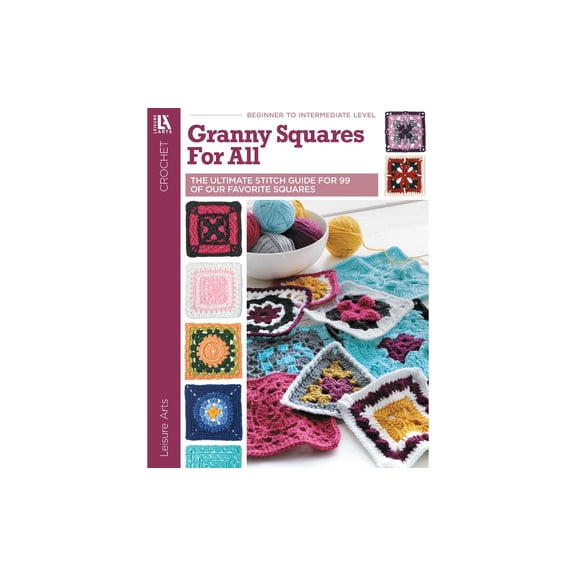 Leisure Arts Granny Squares for All Crochet Motif Book 64 Pages