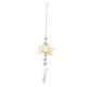 thumbnail image 2 of Campana de viento colgante hecha a mano que atrapa el sol para jardín y Navidad. azul, 2 of 9