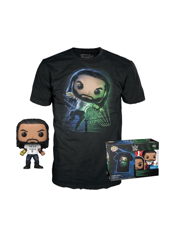Box Funko Pop WWE Roman Reigns 111 Walmart Exclusive + T-Shirt