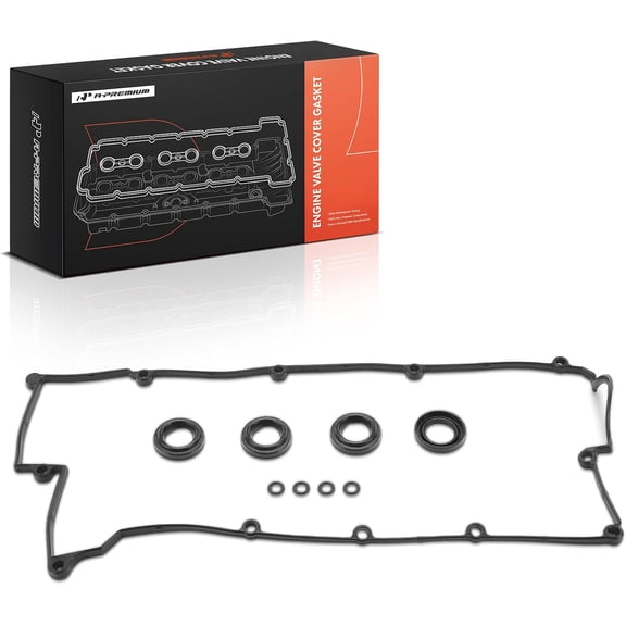 A-Premium Engine Valve Cover Gasket Set Compatible with Hyundai Elantra 2003-2012, Tiburon 2003-2008, Tucson 2005-2009 & Kia Soul 2010-2011, Sportage, Spectra, Spectra5, 2.0L, 12 Bolt Valve Cover