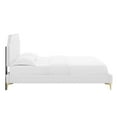 thumbnail image 5 of Modway Sienna Performance Velvet Full Platform Bed in White, 5 of 10
