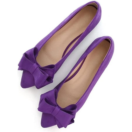 

Women Fashion Bowknot Flats Comfort Pointed Toe Dress Shoes