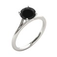 thumbnail image 2 of Aone 2 Carat Natural Black Diamond Wedding & Engagement White Gold 10K Ring for Women, 2 of 5