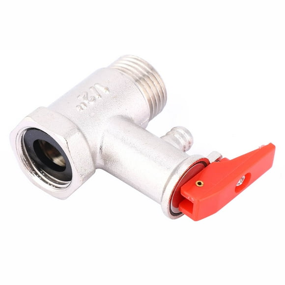 Wchiuoe Water Heater, Inlet Installation Check High Density Safety Valve, Brass Practical Reliable Safe Durable For 0.9Mpa + 100℃
