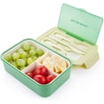 thumbnail image 2 of 1400Ml Bento Lunch Box for Kids Adults Reusable Lunch Box Food Storage Container with 3 Compartments and Spoon & Fork Portable Lunch Container Microwave Safe for Work School Office Use, 2 of 11