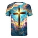 thumbnail image 5 of Tops para hombre, blusas y camisas de manga corta con cuello redondo para hombre, jersey informal con cuello redondo estampado para hombre, pantalones cortos deportivos para fitness, blusa de poliéste, 5 of 5