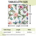thumbnail image 2 of Square Tablecloth Rustic Floral and Bee Artwork, Waterproof Wipeable Table Cover with Elastic Edge for Outdoor Kitchen Patio, 2 of 4