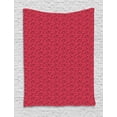 thumbnail image 1 of Floral Tapestry, Repetitive Scandinavian Style Pattern with Cute Flowers Bicolour Graphic, Wall Hanging for Bedroom Living Room Dorm Decor, 40"W X 60"L, Dark Coral and Indigo, by Ambesonne, 1 of 2