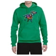 thumbnail image 2 of Wild Bobby, Colorful Dachshund Is My Spirit Animal Lover Unisex Graphic Hoodie Sweatshirt, Kelly, 3XL, 2 of 3