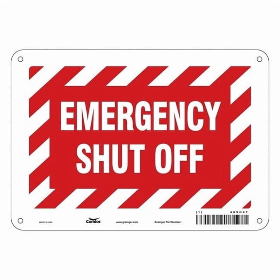 Condor Safety Sign,7 in x 10 in,Polyethylene 469H47