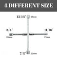 Cartman 14 Inch Universal Folding Lug Wrench, 4Way Tire Iron Wrench