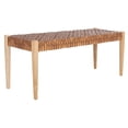 thumbnail image 4 of Safavieh Bandelier Cowhide Leather Bench, Rectangle, Rustic Indoor Seating, Light Brown, 4 of 10