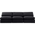 thumbnail image 3 of Meridian Furniture Indulge 105" Contemporary Velvet Modular Sofa in Black, 3 of 8